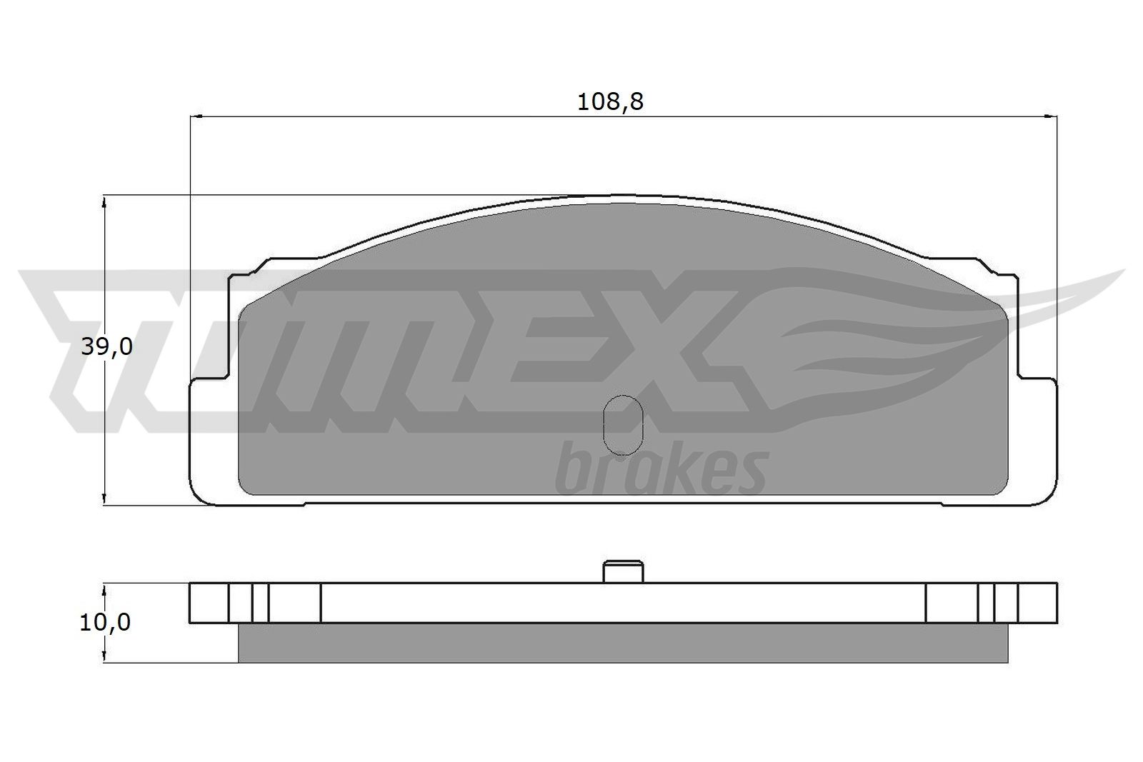 Sada brzdových platničiek kotúčovej brzdy TOMEX Brakes
